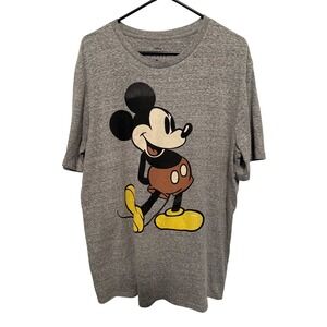 Disney Mickey Mouse Graphic T-Shirt Adult XL Extra Large‎ Heather Gray